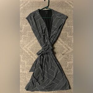 Ann Taylor Monochrome Striped Dress